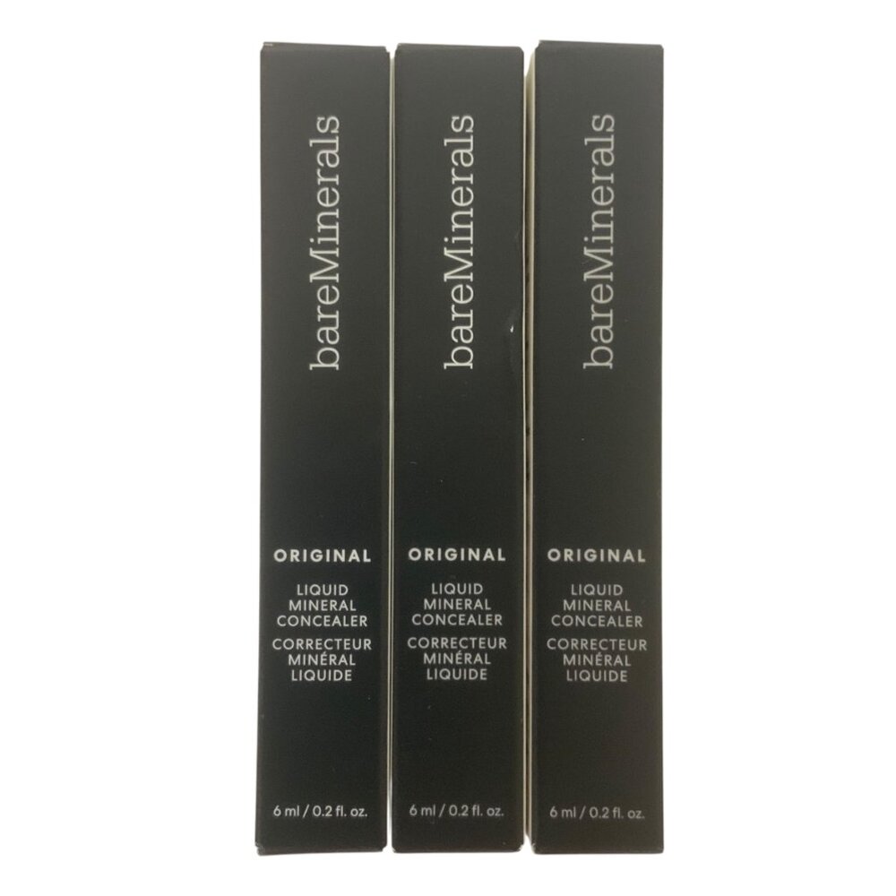 BareMinerals Original Liquid Mineral Concealer Lot of 3 Fair 1W 2211 6ml Tubes